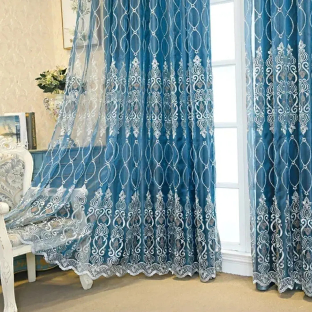 Cortina-Voil-Azul-Real-Tule-Bordado-3m-x-2,50m-Sala-&-Quarto-Éclat-D'Or-Dona-Cortina-7
