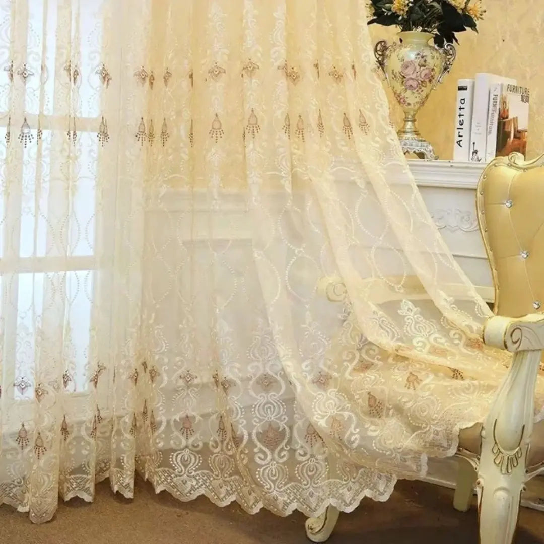 Cortina-Voil-Dourado-Real-Tule-Bordado-10m-x-2,50m-Sala-&-Quarto-Éclat-D'Or-Dona-Cortina-3