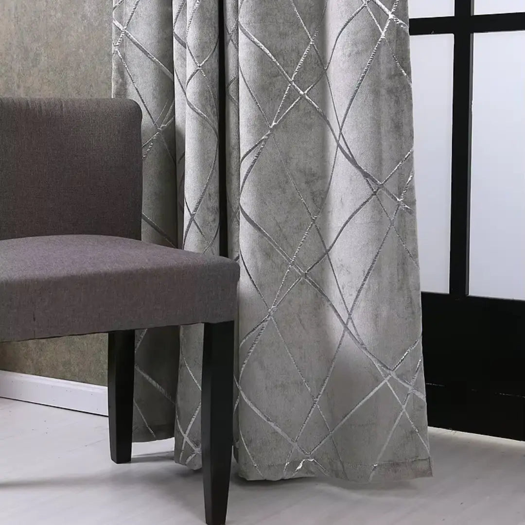 Cortina-Blackout-Jacquard-Chenille-Moderno-4m-x-2,50m-Sala-&-Quarto-Celestia-Cinza-Dona-Cortina-4