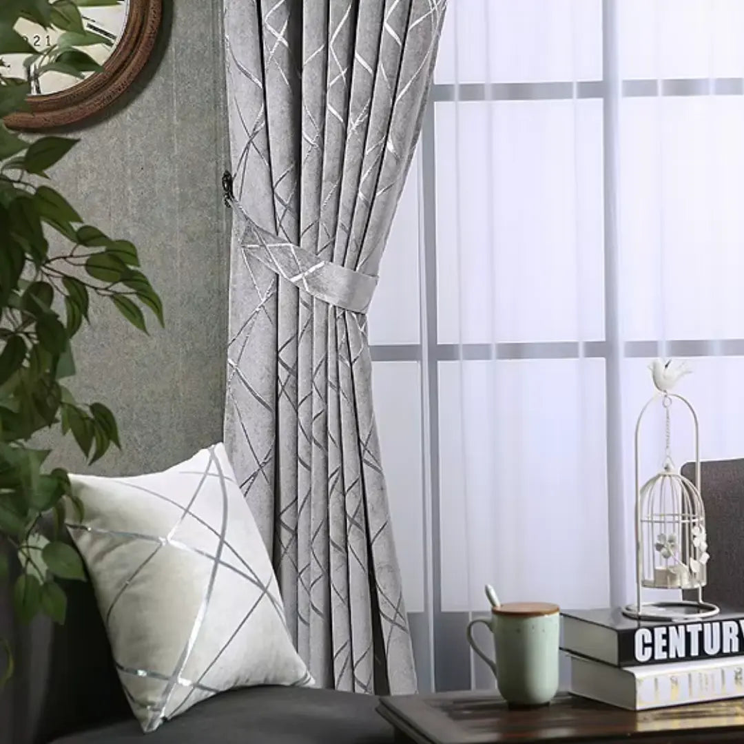 Cortina-Blackout-Jacquard-Chenille-Moderno-4m-x-2,50m-Sala-&-Quarto-Celestia-Cinza-Dona-Cortina-5