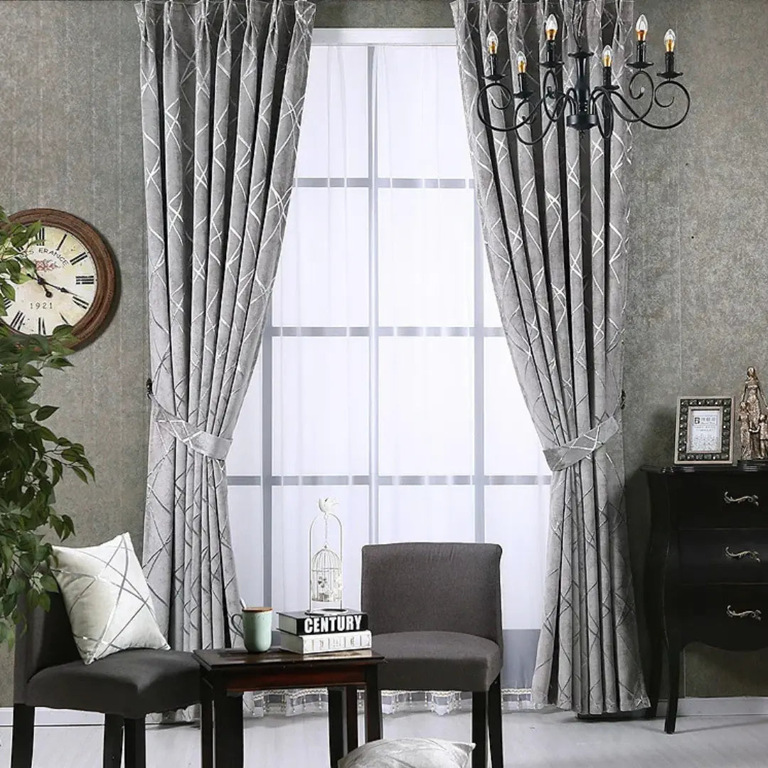 Cortina-Blackout-Jacquard-Chenille-Moderno-4m-x-2,50m-Sala-&-Quarto-Celestia-Cinza-Dona-Cortina-6