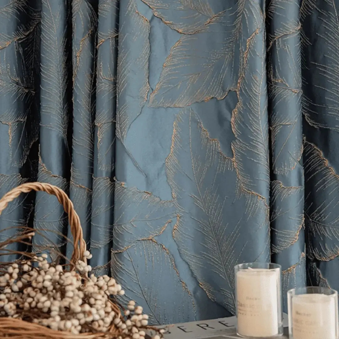 Cortina-Blackout-Jacquard-para-trilho-4m-x-2,60m-Sala-e-Quarto-Golden-Leaf-Blue-Dona-Cortina-5