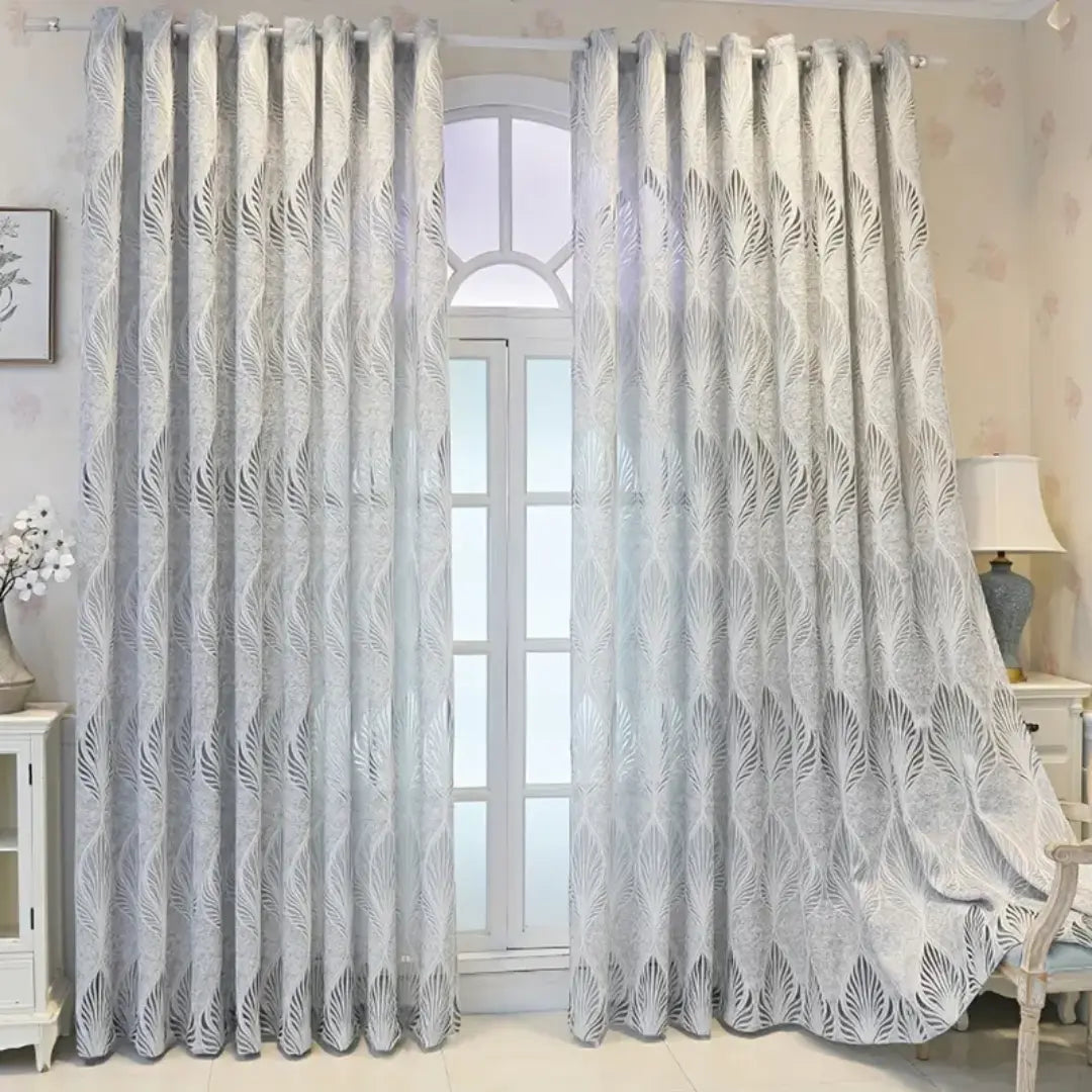 Cortina-Jacquard-Cinza-com-Folhas-Vazadas-3m-x-2,50m-Sala-&-Quarto--Lévora-Dona-Cortina-4