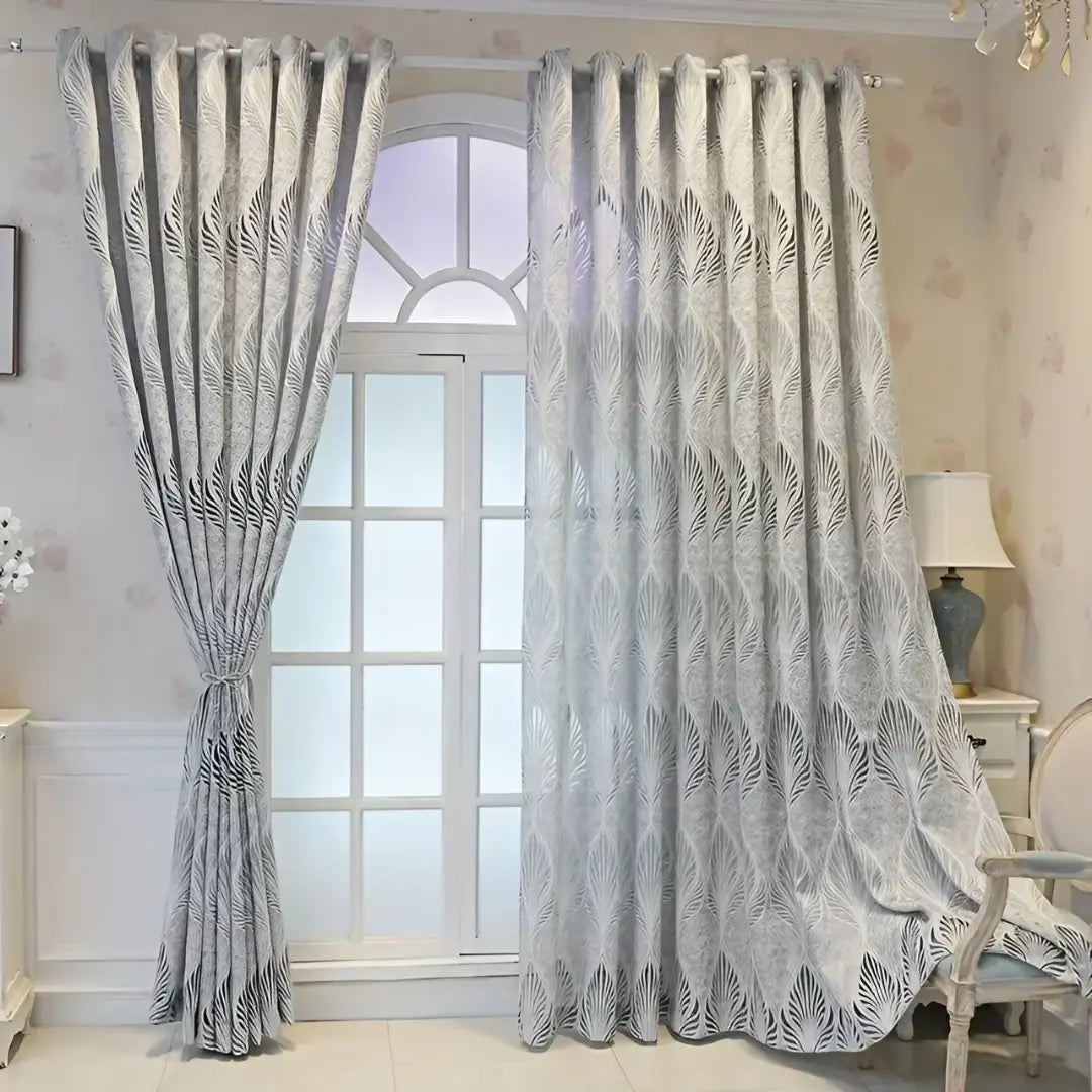 Cortina-Jacquard-Cinza-com-Folhas-Vazadas-3m-x-2,50m-Sala-&-Quarto--Lévora-Dona-Cortina-5