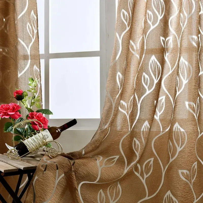 Cortina-Jacquard-Dourada-2.80m-de-Largura-Sala-ou-Quarto-Folhas-de-Outono-10
