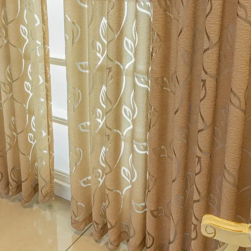 Cortina-Jacquard-Dourada-2.80m-de-Largura-Sala-ou-Quarto-Folhas-de-Outono-13