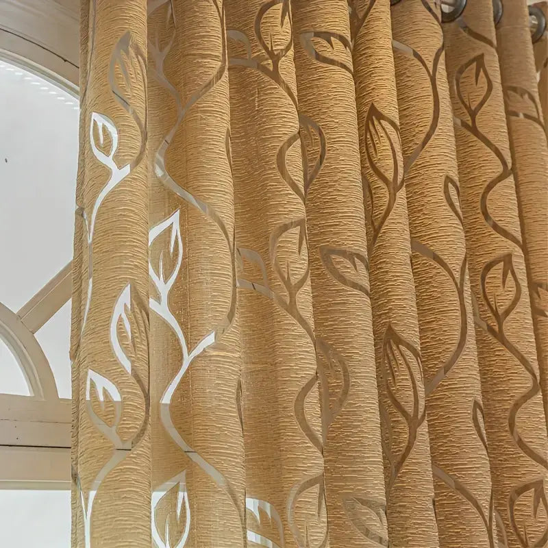 Cortina-Jacquard-Dourada-2.80m-de-Largura-Sala-ou-Quarto-Folhas-de-Outono-14