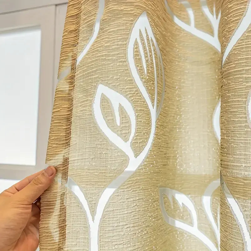 Cortina-Jacquard-Dourada-2.80m-de-Largura-Sala-ou-Quarto-Folhas-de-Outono-6