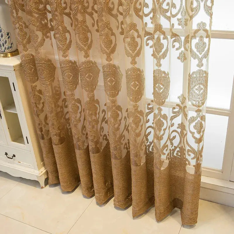 Cortina-Jacquard-Dourada-Sala-ou-Quarto-Selo-Real-9