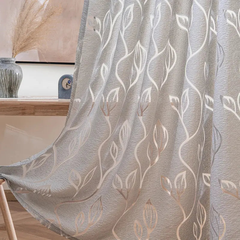 Cortina-Jacquard-Prateada-2.80m-de-Largura-Sala-ou-Quarto-Folhas-de-Outono-11