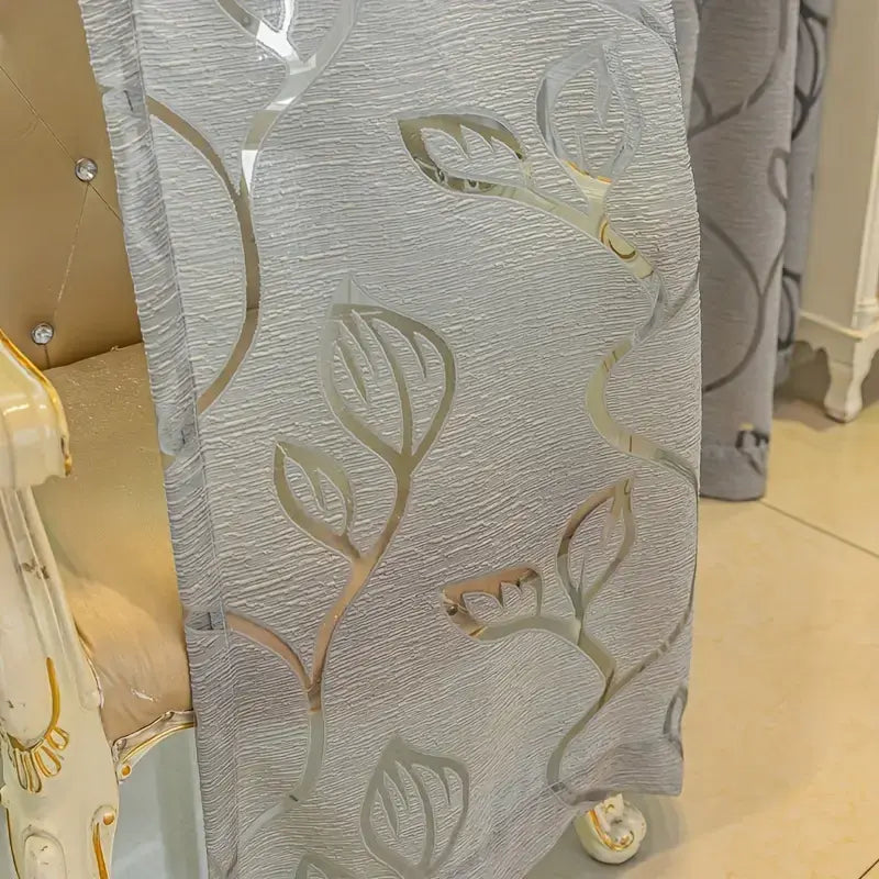 Cortina-Jacquard-Prateada-2.80m-de-Largura-Sala-ou-Quarto-Folhas-de-Outono-8