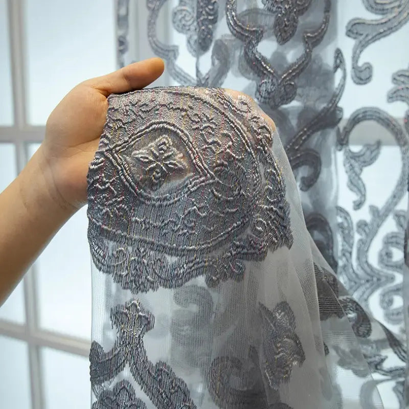 Cortina-Jacquard-Prateada-Sala-ou-Quarto-Selo-Real-3