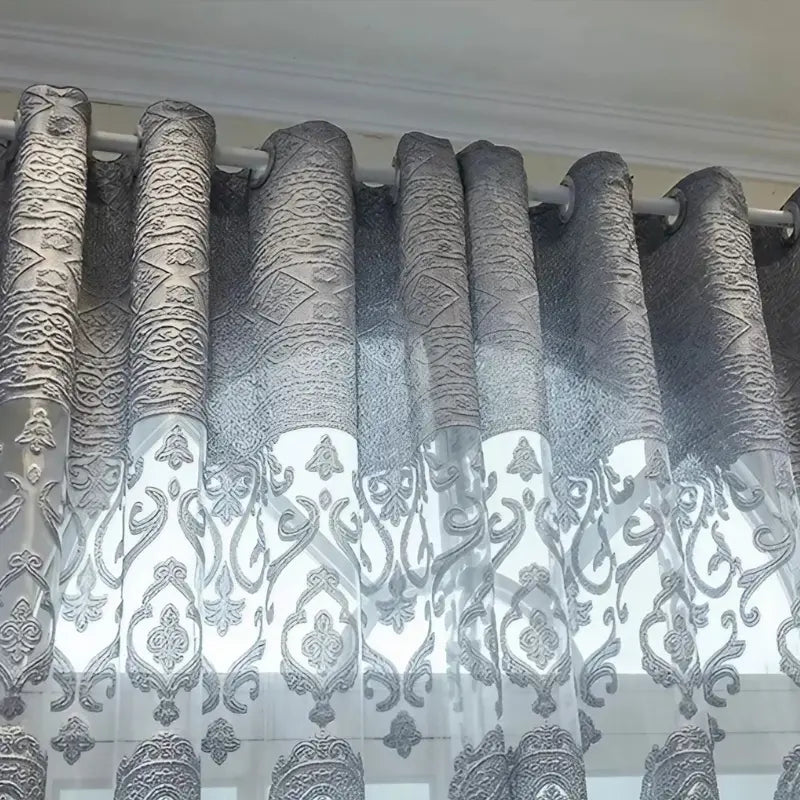 Cortina-Jacquard-Prateada-Sala-ou-Quarto-Selo-Real-8