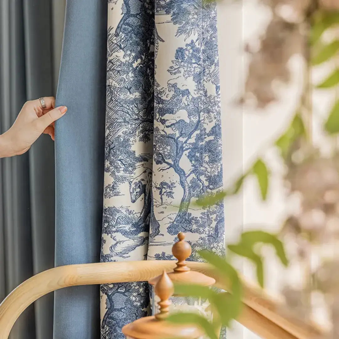 Cortina-Blackout-Chenille-Azul-Estampada-Bicolor-3m-x-2,50m-Sala-&-Quarto-Sylvana-Dona-Cortina-1