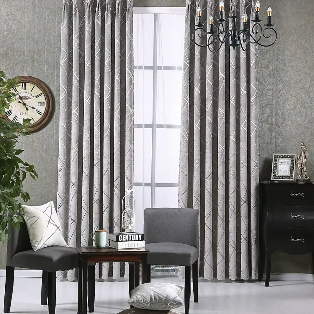 Cortina-Blackout-Jacquard-Chenille-Moderno-4m-x-2,50m-Sala-&-Quarto-Celestia-Cinza-Dona-Cortina-2