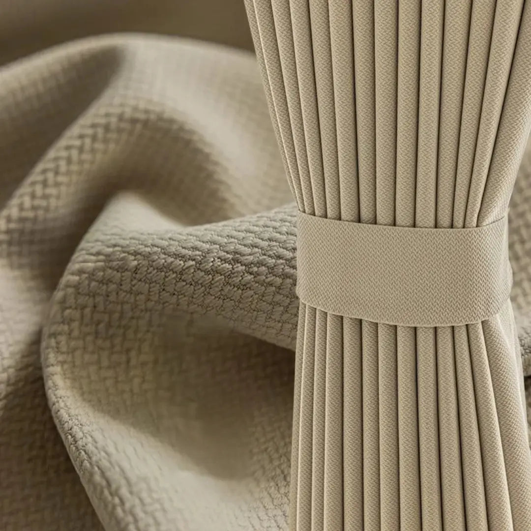 Cortina-Blackout-Jacquard-Luxo-com-Isolamento-Térmico-para-trilho-4m-x-2,50m-Sala-&-Quarto-Valeriana-Bege-Dona-Cortina-1