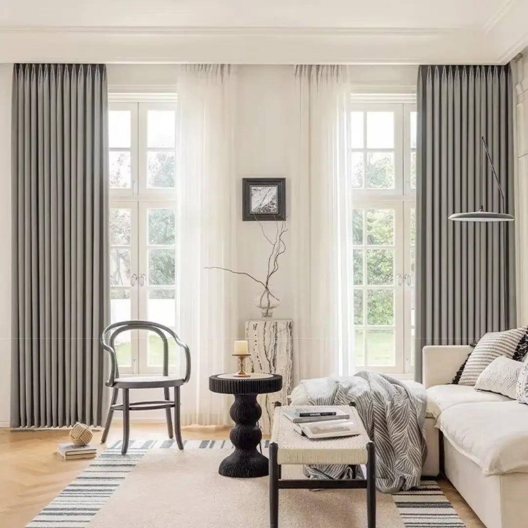 Cortina-Blackout-Jacquard-Luxo-com-Isolamento-Térmico-para-trilho-4m-x-2,50m-Sala-&-Quarto-Valeriana-Cinza-Dona-Cortina-2
