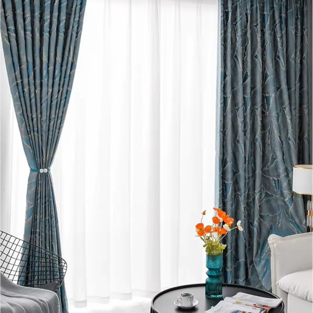 Cortina-Blackout-Jacquard-para-trilho-4m-x-2,60m-Sala-e-Quarto-Golden-Leaf-Blue-Dona-Cortina-4
