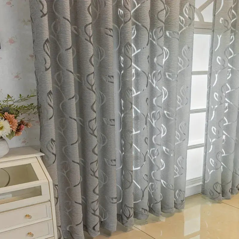 Cortina-Jacquard-Prateada-2.80m-de-Largura-Sala-ou-Quarto-Folhas-de-Outono-6