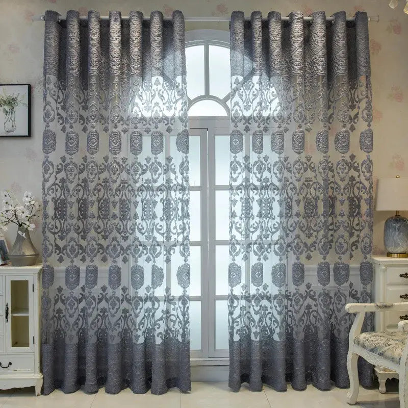 Cortina-Jacquard-Prateada-Sala-ou-Quarto-Selo-Real-1
