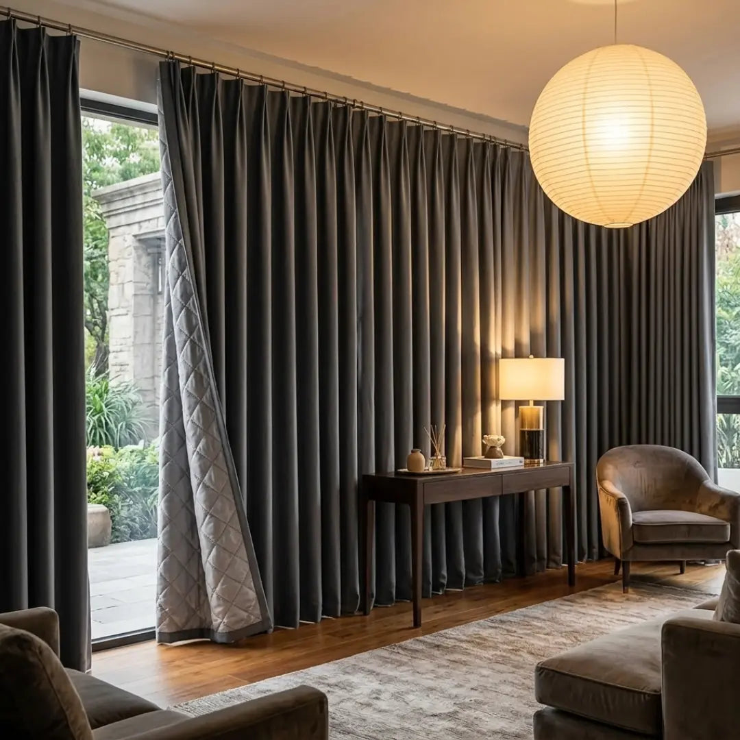 Cortina Blackout Anti Ruído Premium Soothe Cinza sob medida